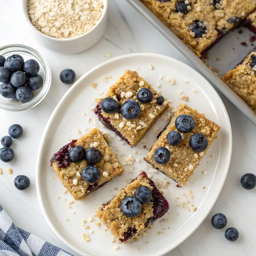 Irresistible Healthy Blueberry Oatmeal Bars