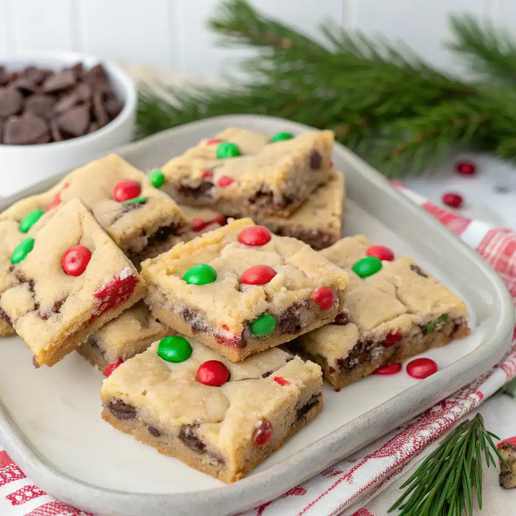 Delicious Christmas MM Cookie Bars
