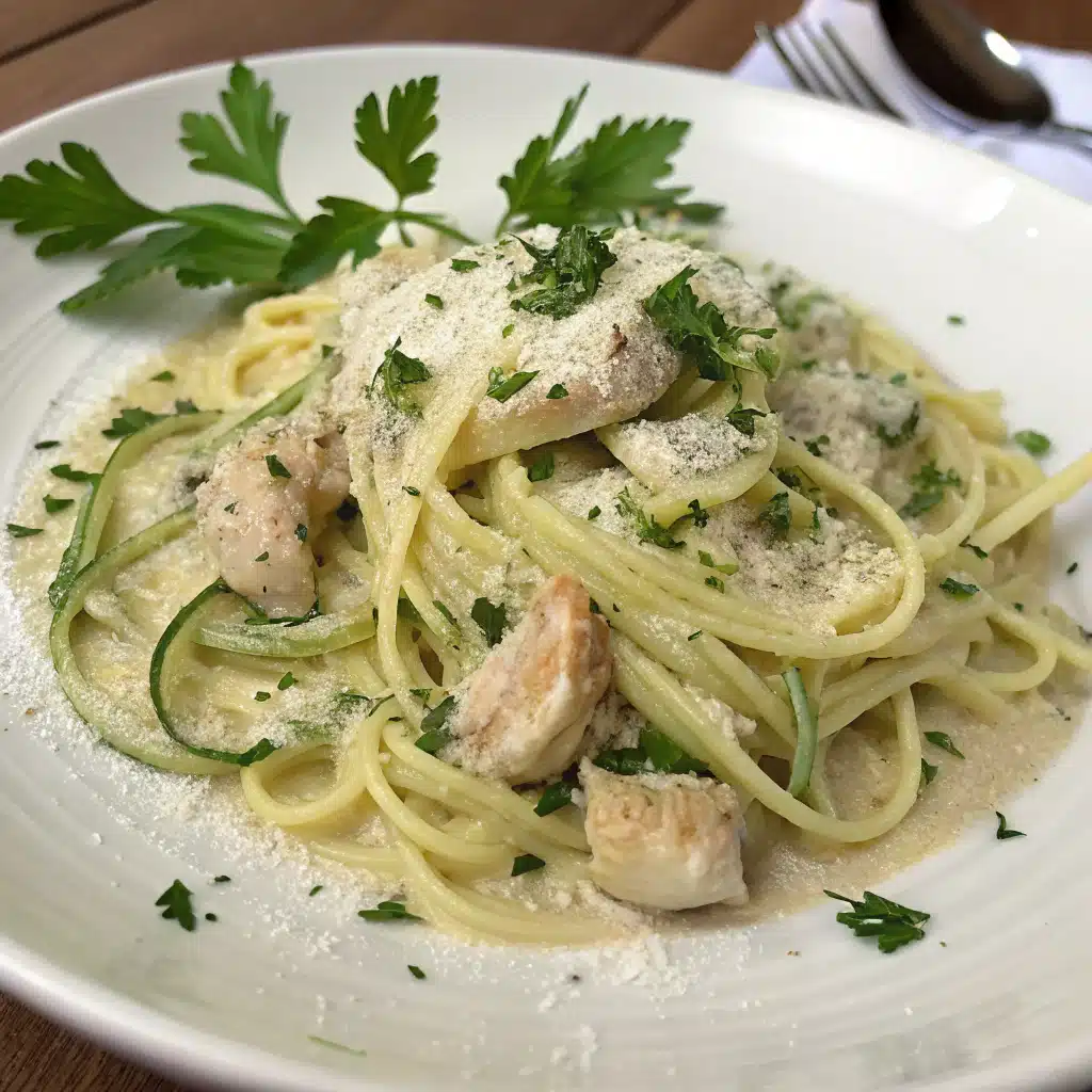 Creamy Chicken & Zoodle Spaghetti