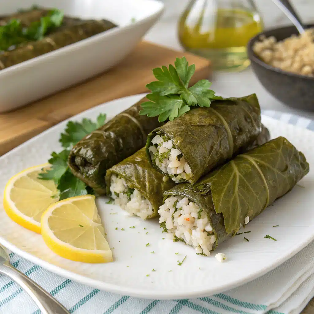 Grape Leaves (Dolmades)
