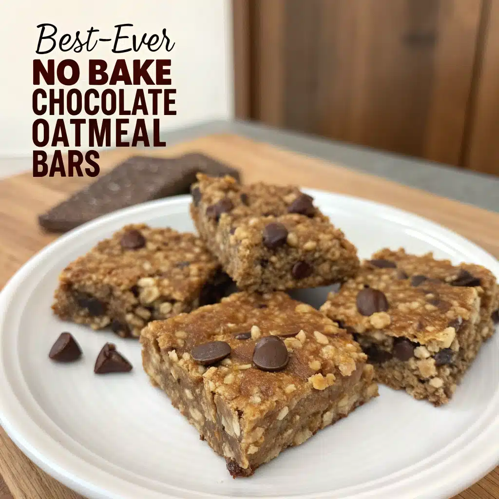 Best-Ever No Bake Chocolate Oatmeal Bars