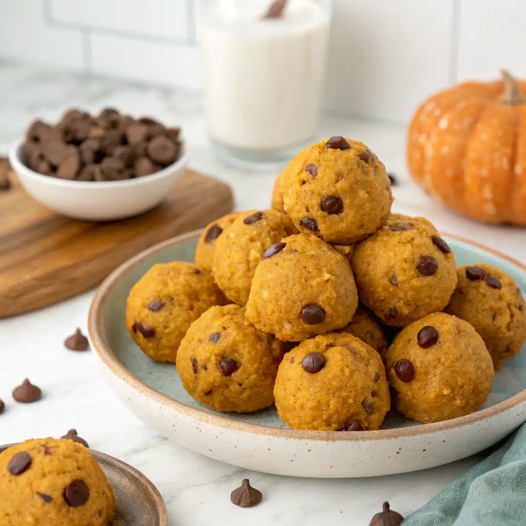Pumpkin Protein Balls with Chocolate Chips