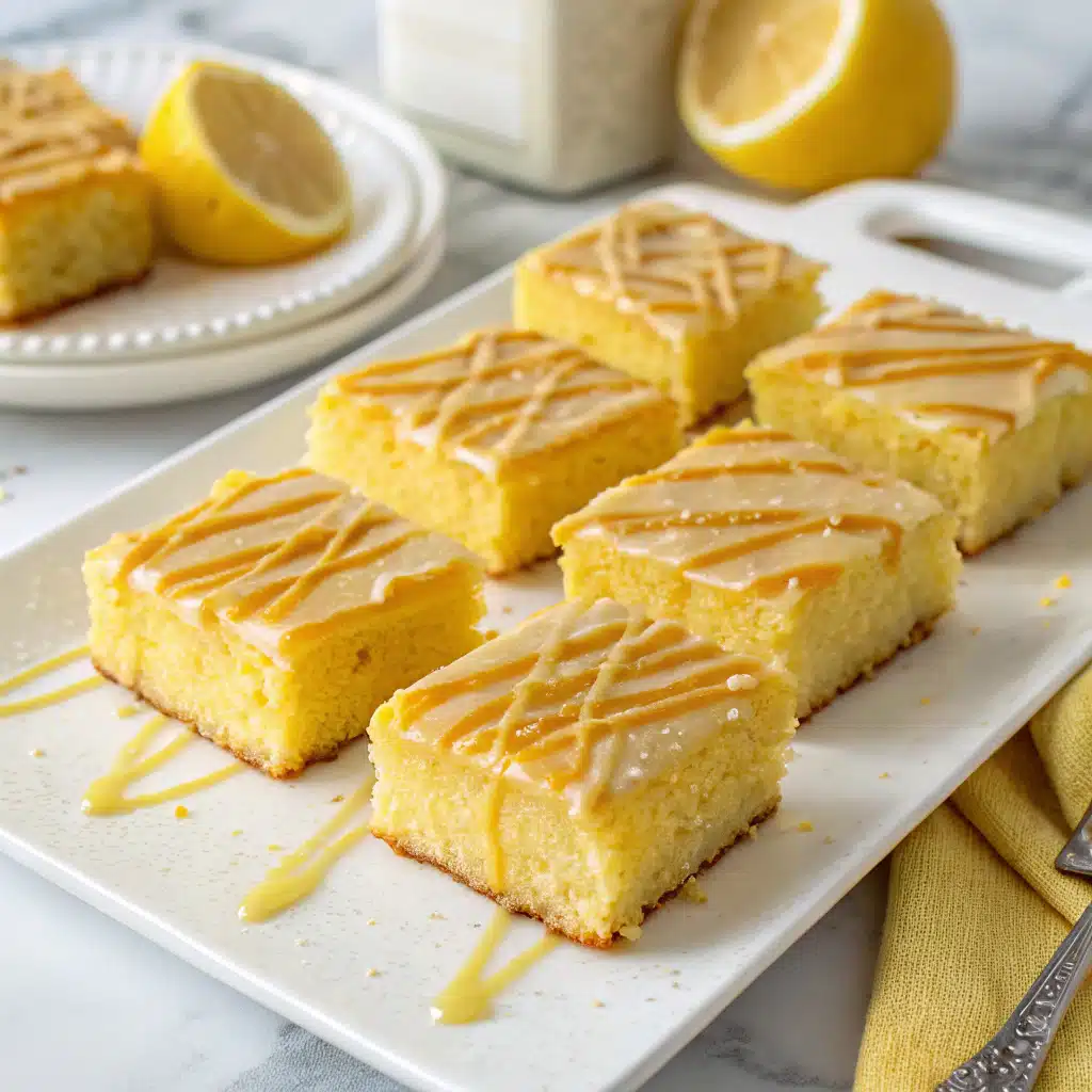 Lemon Cake Bars 1 Lemon Cake Bars