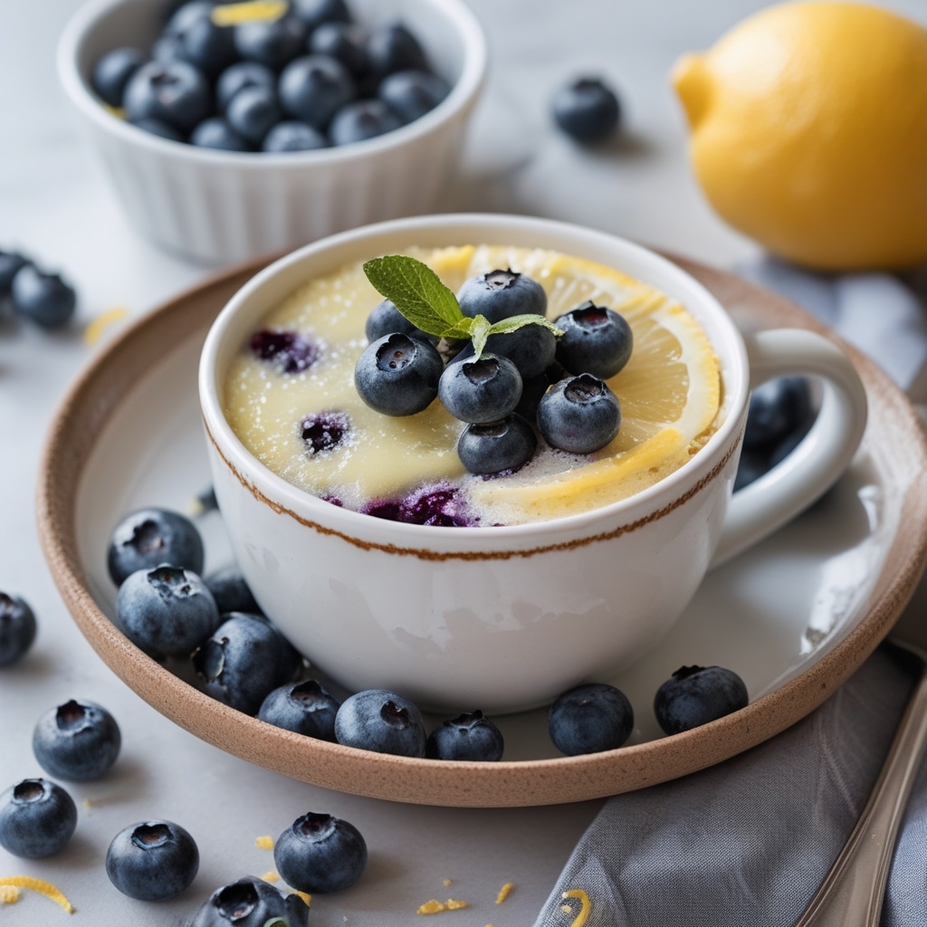 Blueberry Lemon Mug Cake 1 Blueberry Lemon Mug Cake