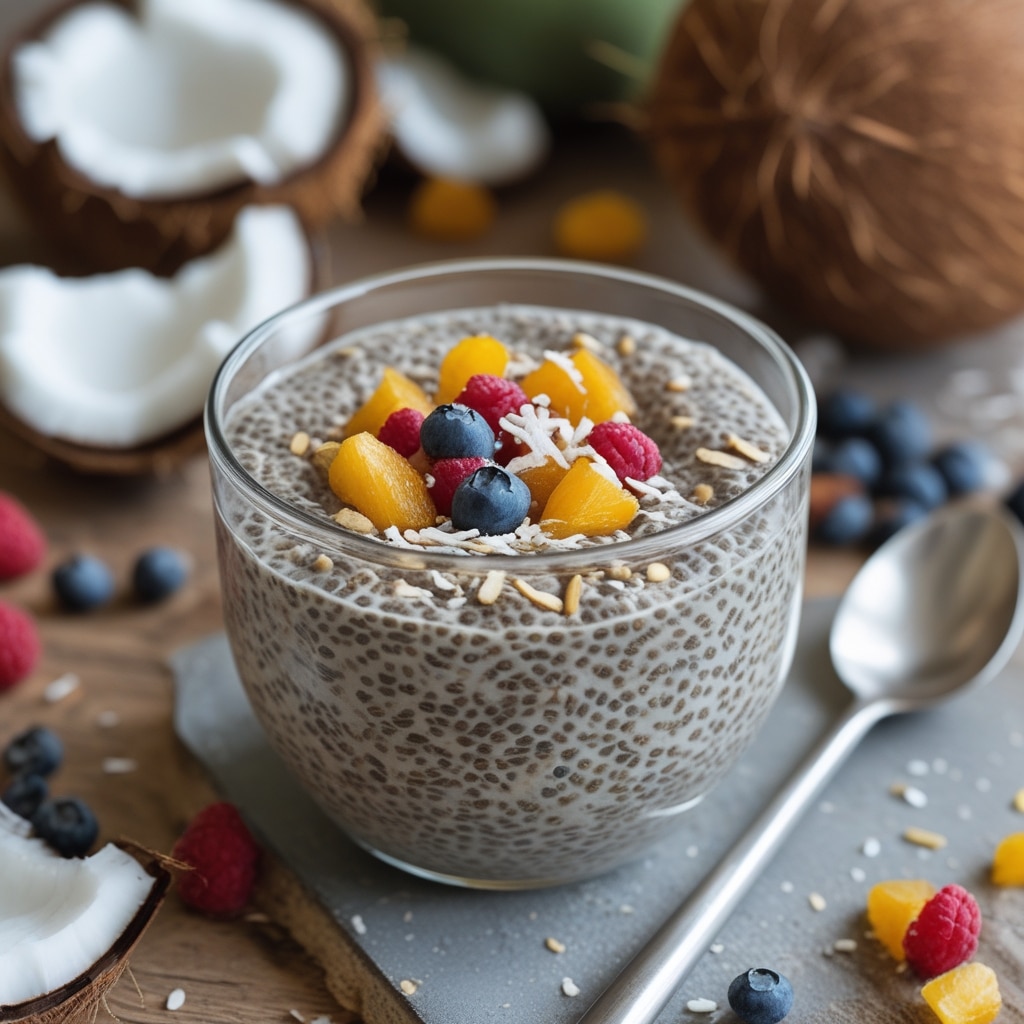 Coconut chia pudding 1 Coconut chia pudding