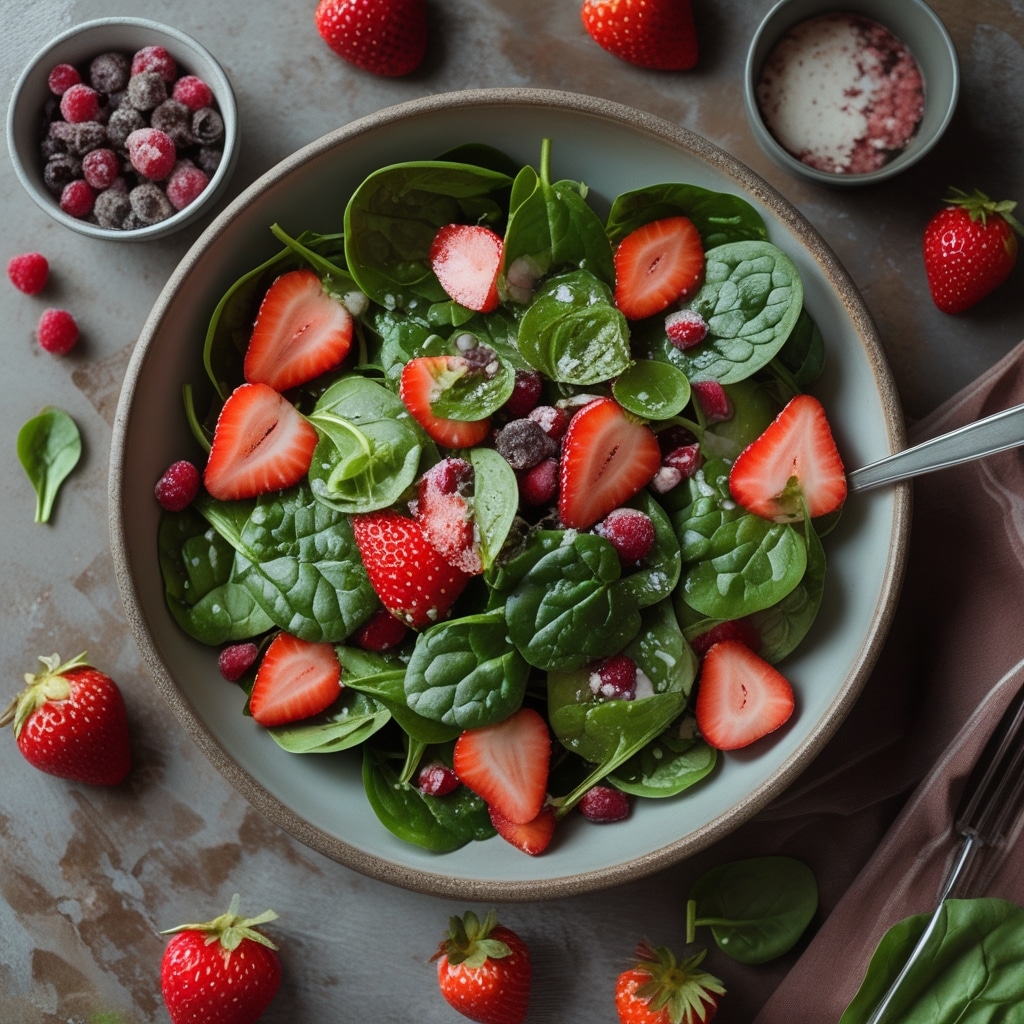 Spinach strawberry salad 1 Spinach strawberry salad