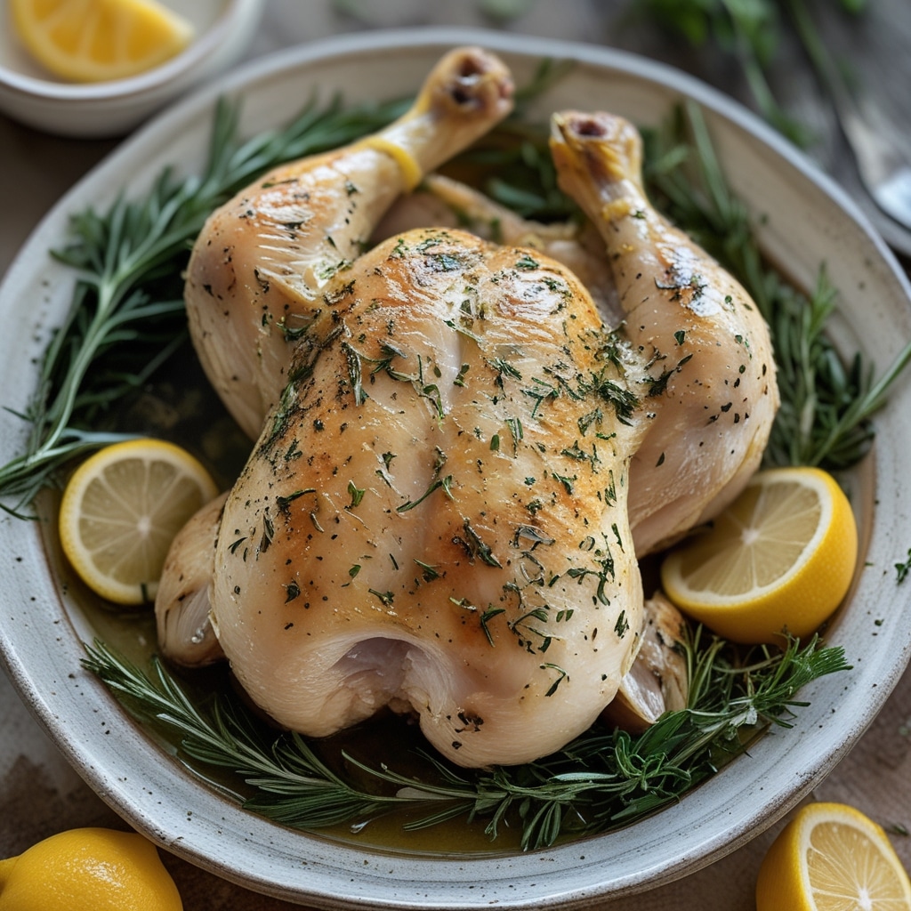 Lemon herb roasted chicken 1 Lemon herb roasted chicken