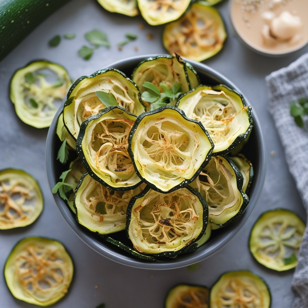 Baked zucchini chips 1 Baked zucchini chips