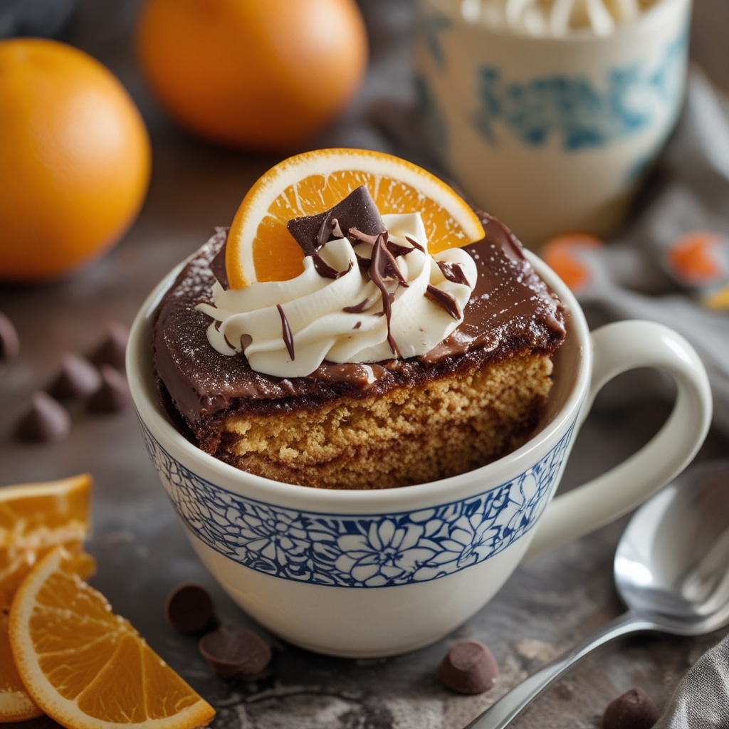 Orange Chocolate Mug Cake 1 Orange Chocolate Mug Cake
