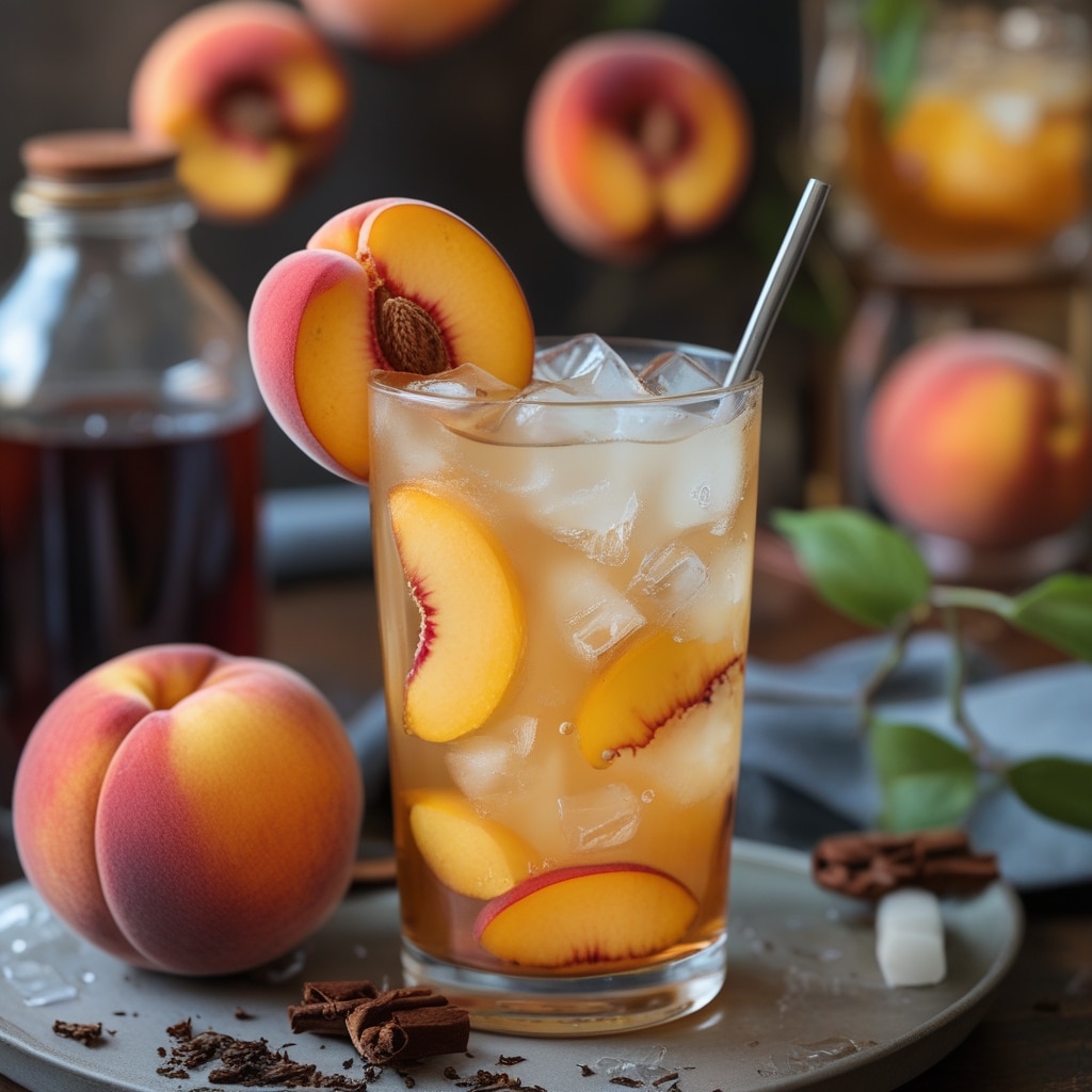 Peach iced tea 1 Peach iced tea