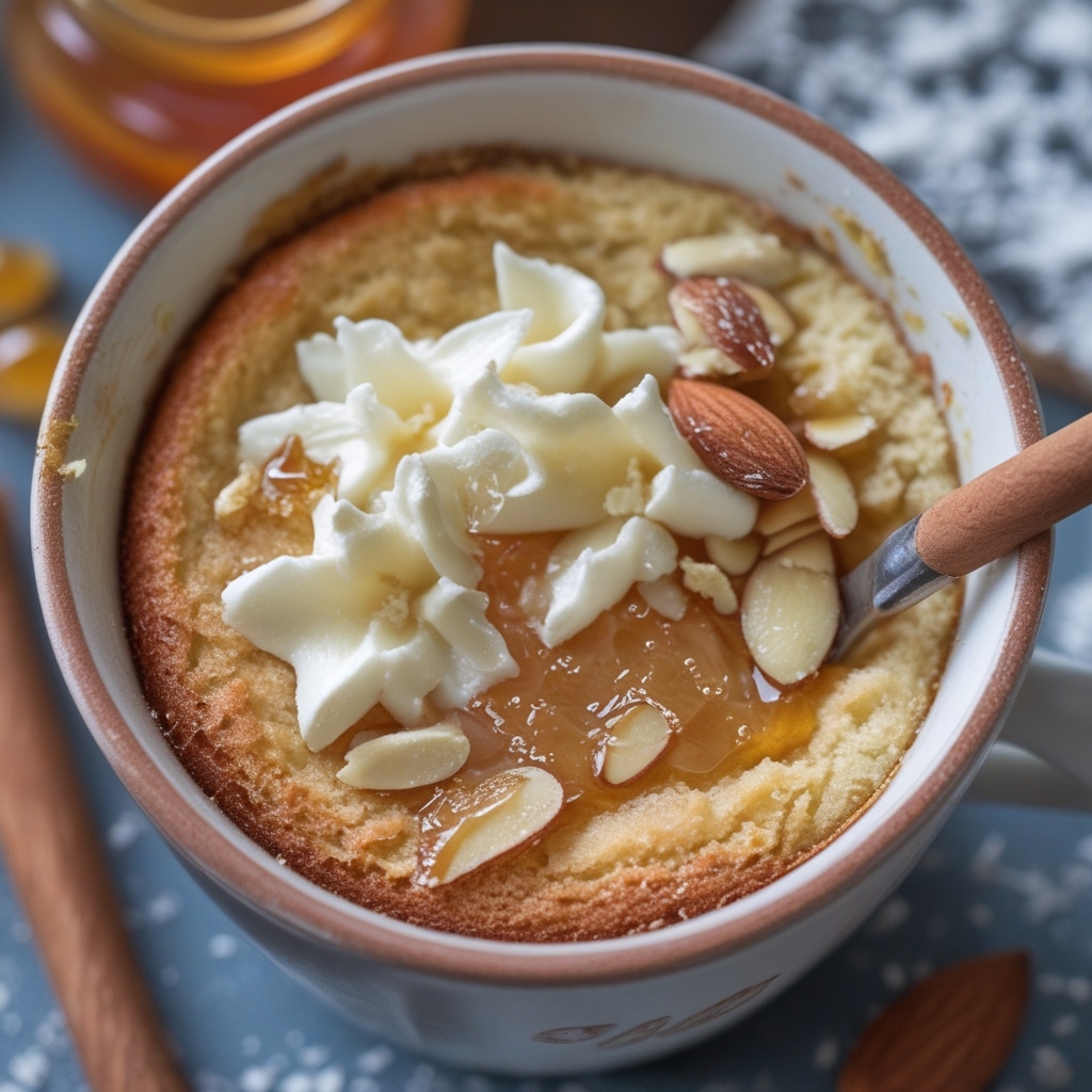 Almond Honey Mug Cake 1 Almond Honey Mug Cake