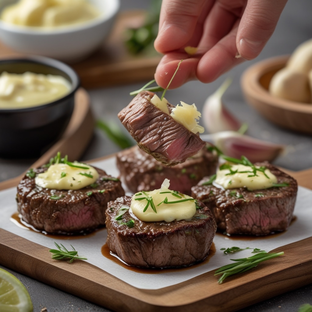 Garlic butter steak bites