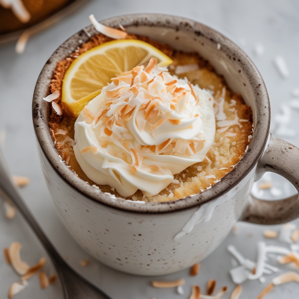Coconut Vanilla Mug Cake 1 Coconut Vanilla Mug Cake
