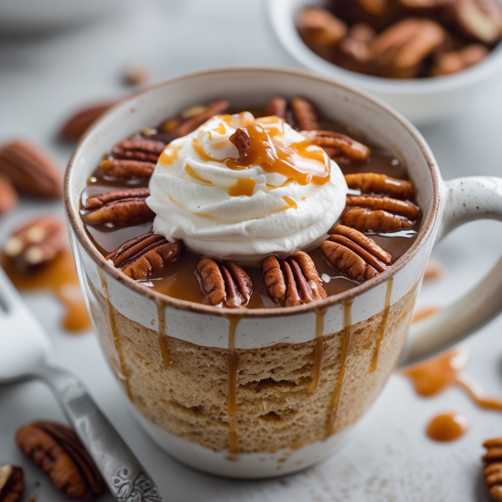 Pecan Caramel Mug Cake 1 Pecan Caramel Mug Cake