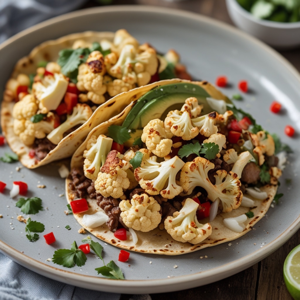 Roasted cauliflower tacos