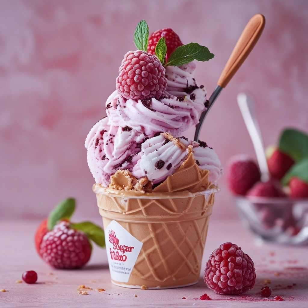 Sugar-free vegan stracciatella gelato