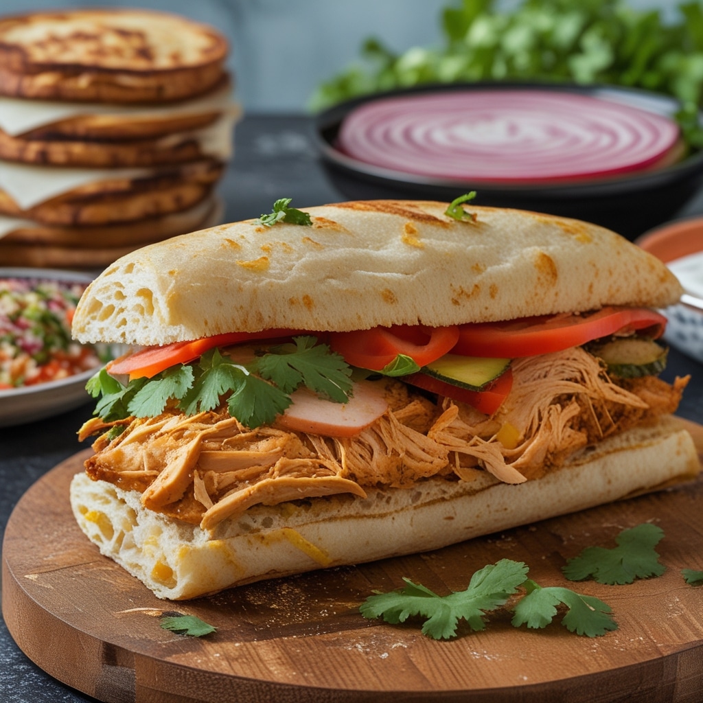 Chicken Torta Sandwich Classic Mexican