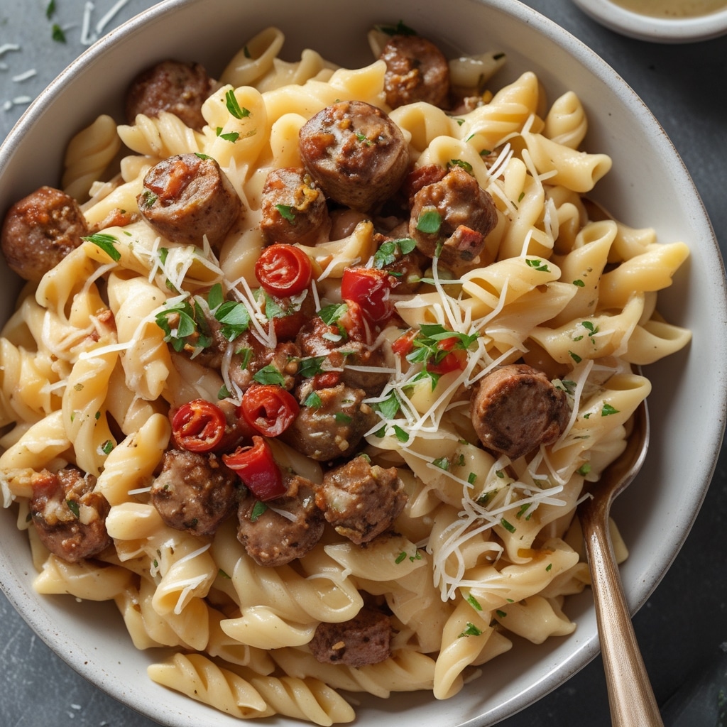 Creamy Cajun Sausage Pasta
