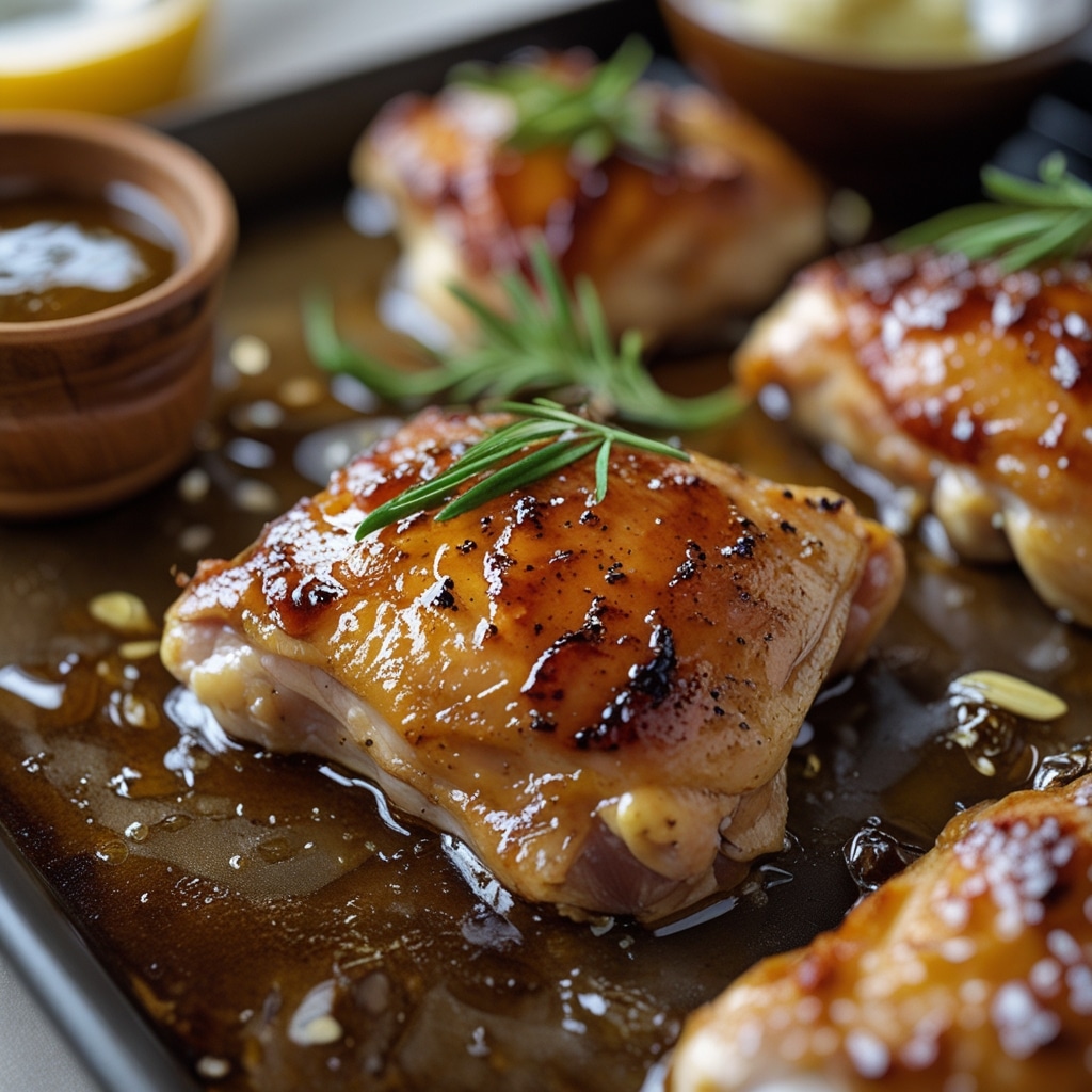 Juicy Honey Garlic Boneless Chicken Thighs
