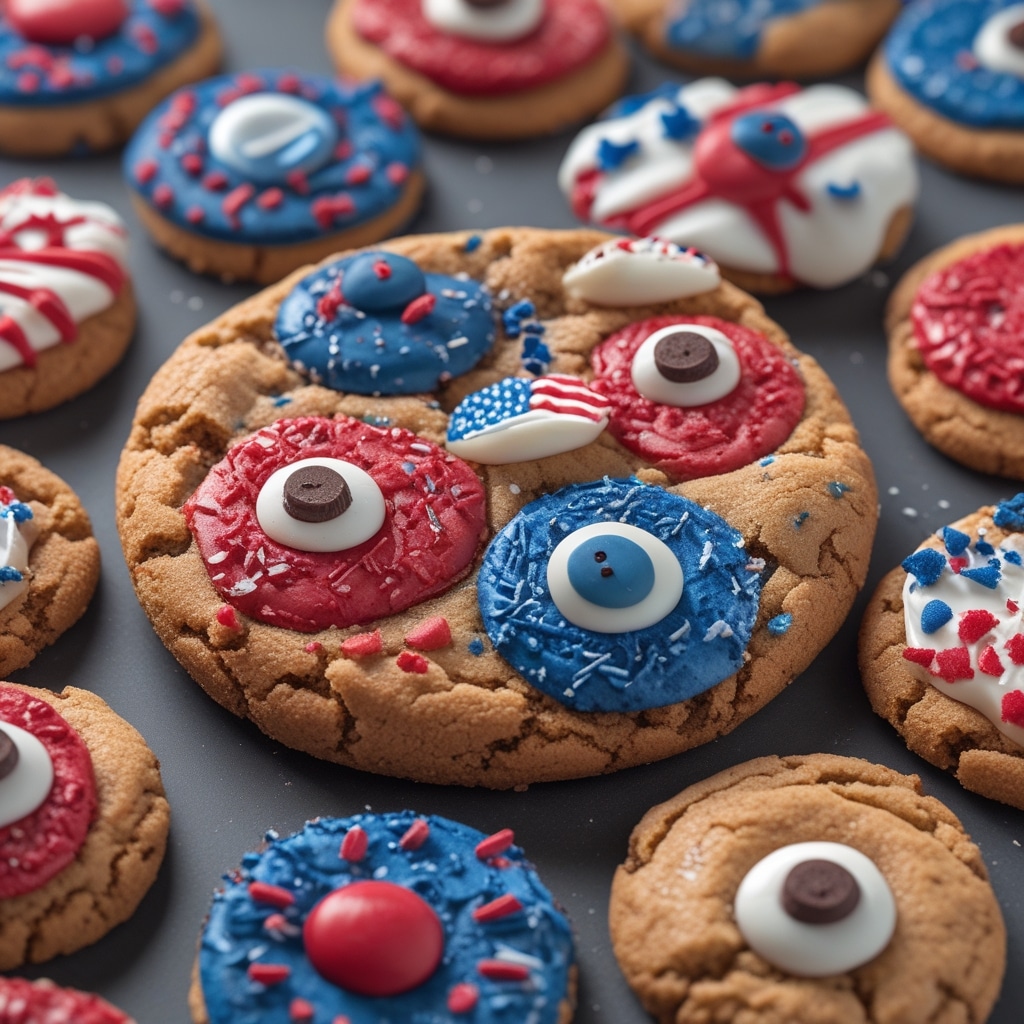 4th of July Monster Cookies Browned Butter Blondie