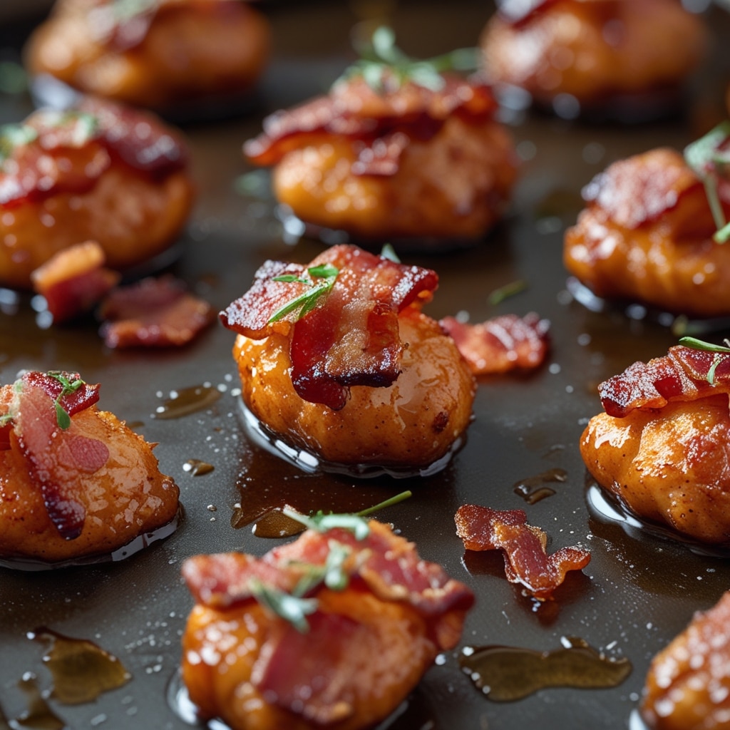 Maple Glazed bacon Chicken Bites