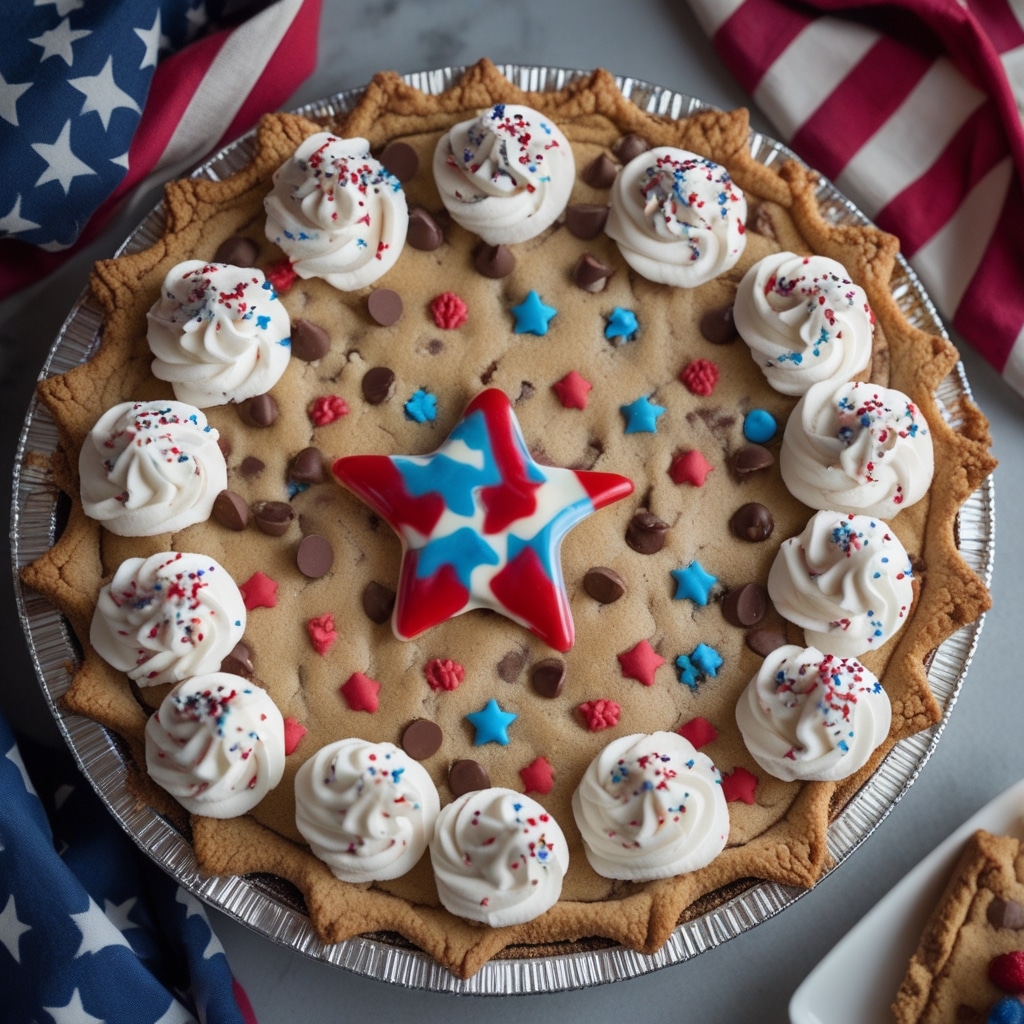 PATRIOTIC CHOCOLATE CHIP COOKIE PIE