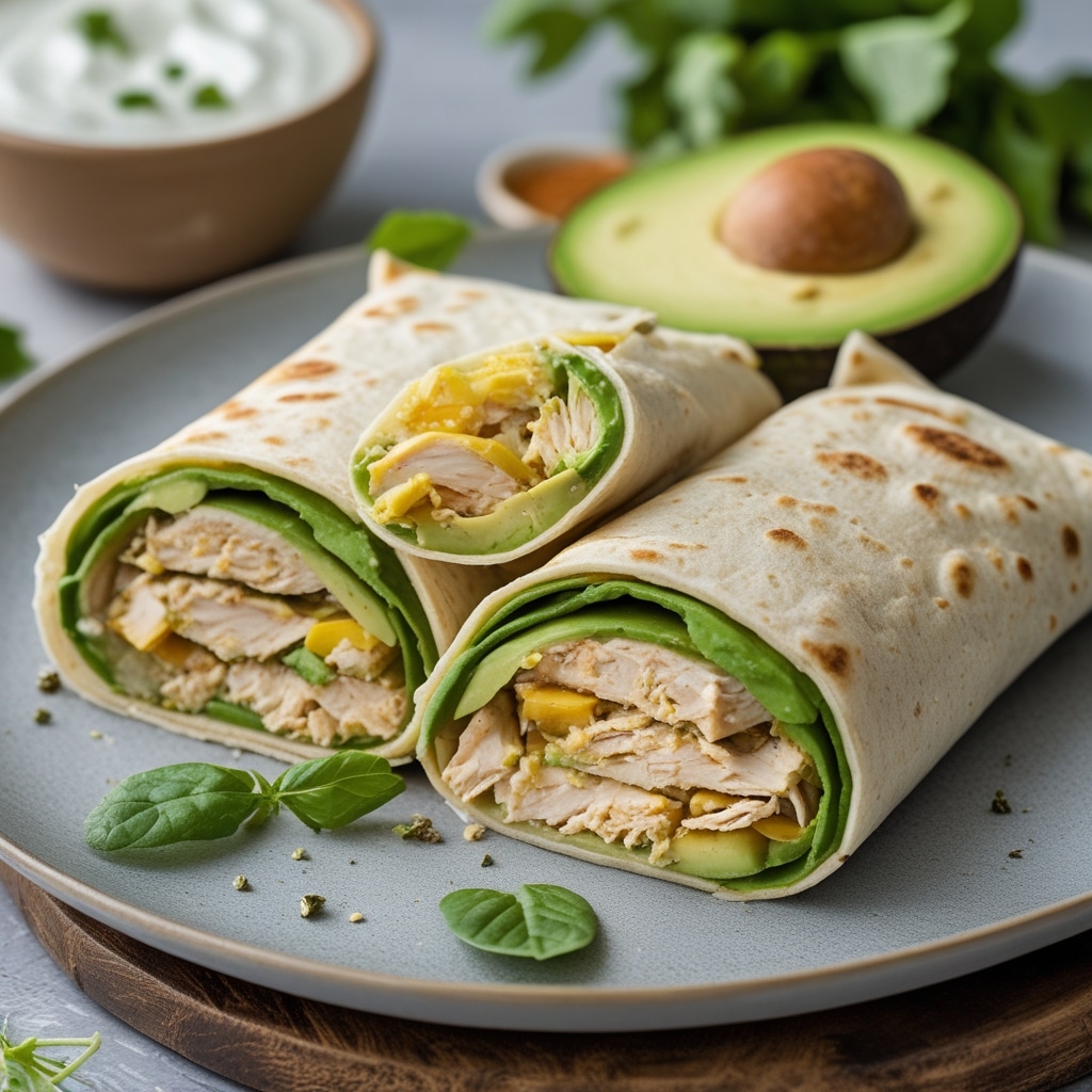 Healthy Chicken Avocado Wraps