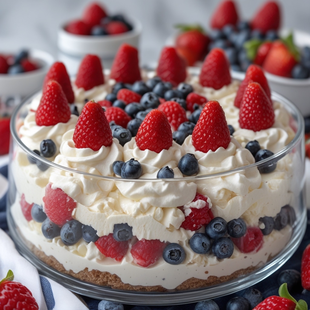 Red White and Blue Cheesecake Salad