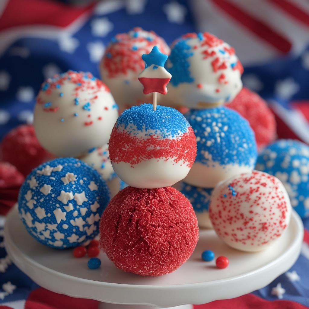 4th of July Cake Balls