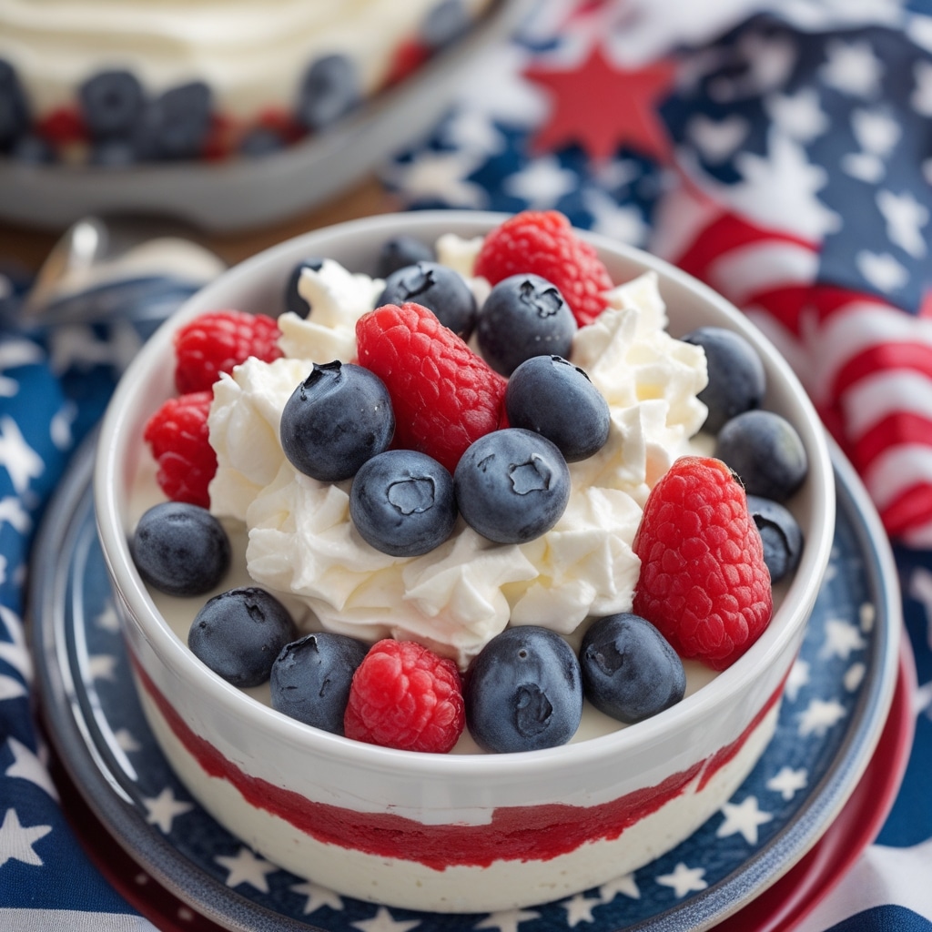 Star Spangled Cheesecake Dip 4th of July