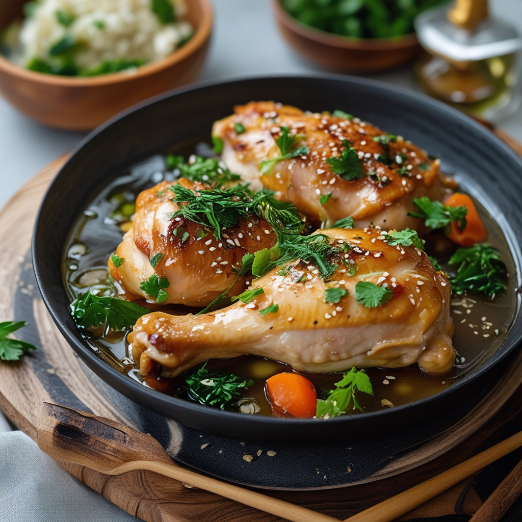 slow cooher honey garlic chicken