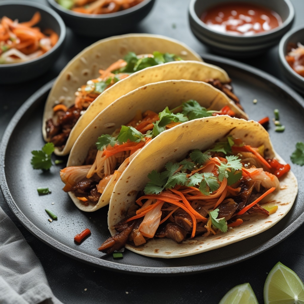 Korean BBQ Tacos with Quick Kimchi