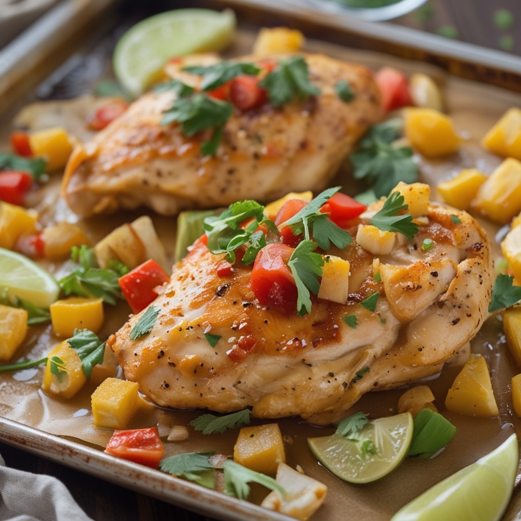 Easy Sheet Pan Hawaiian Chicken