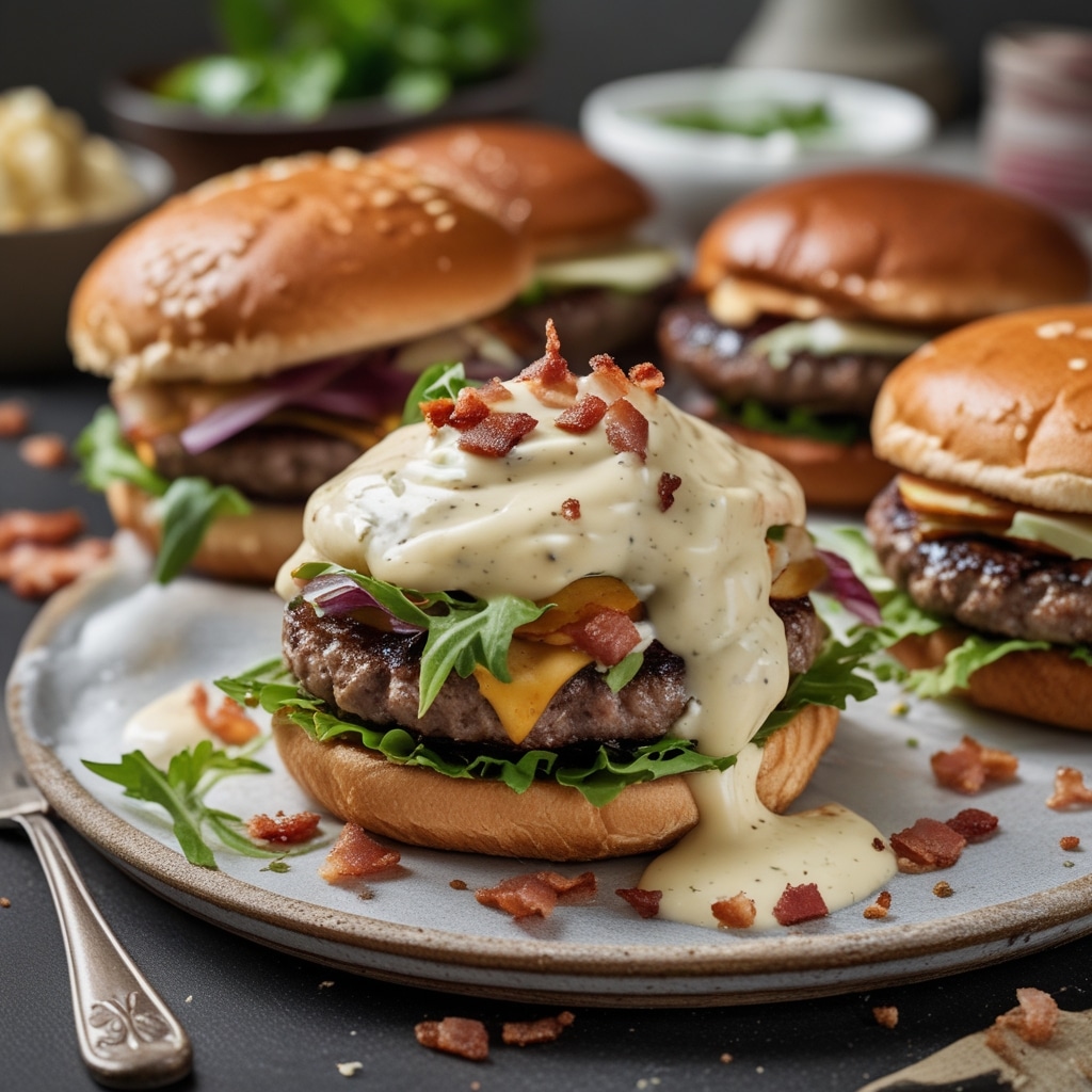 Smash Burgers with Baconnaise Sauce