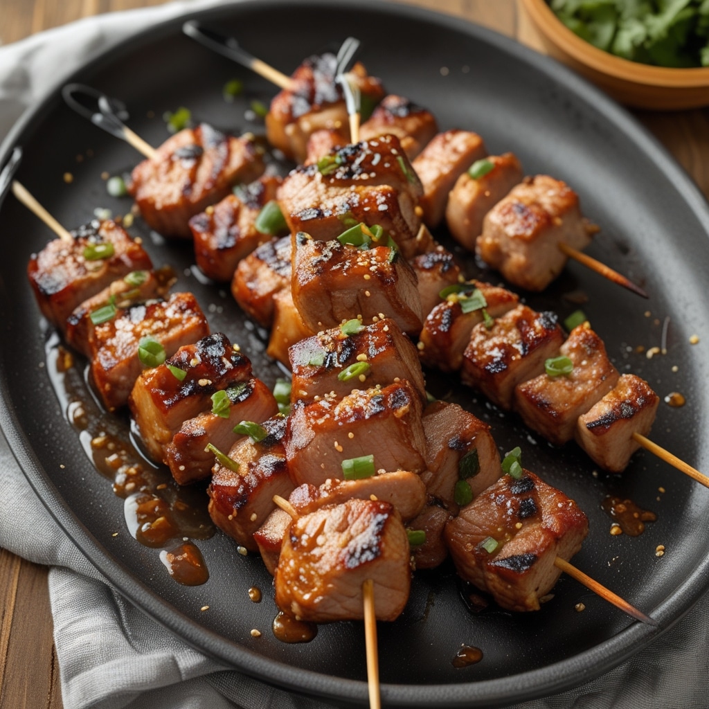 Grilled Hoisin Pork Tenderloin Skewers