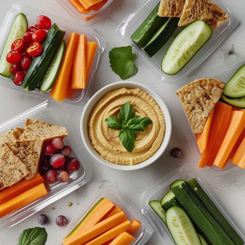 Simple Meal Prep: Veggie and Hummus Snack Packs