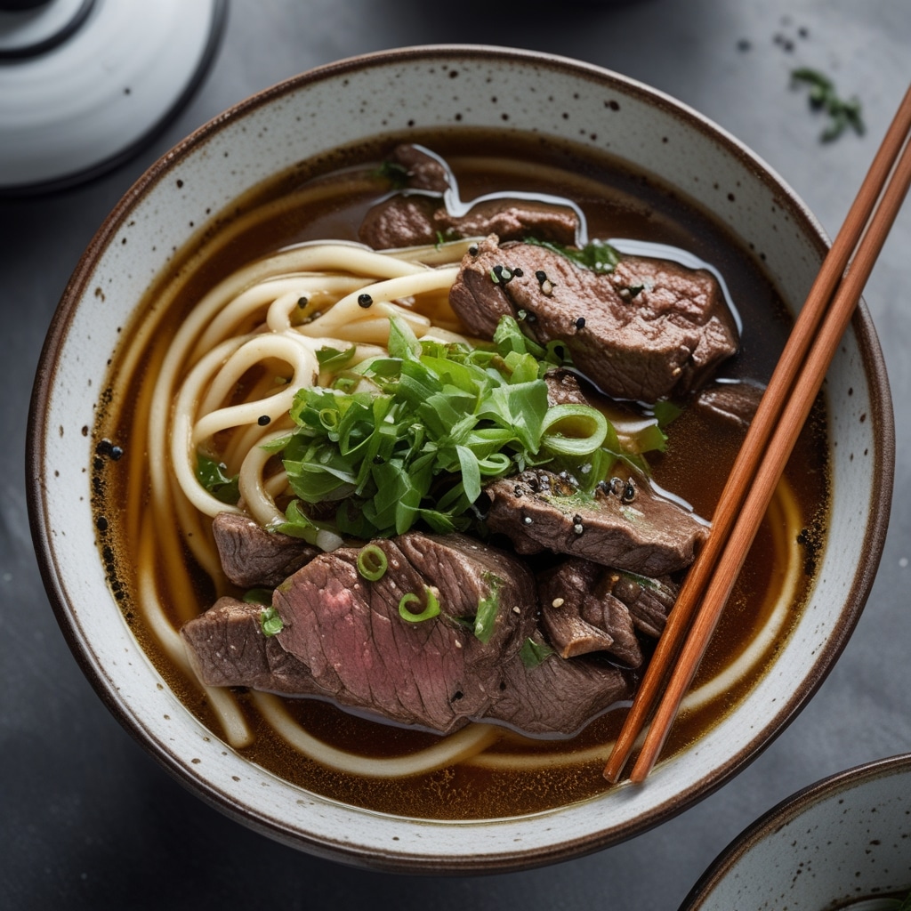 Flavorful Beef Black Pepper Udon