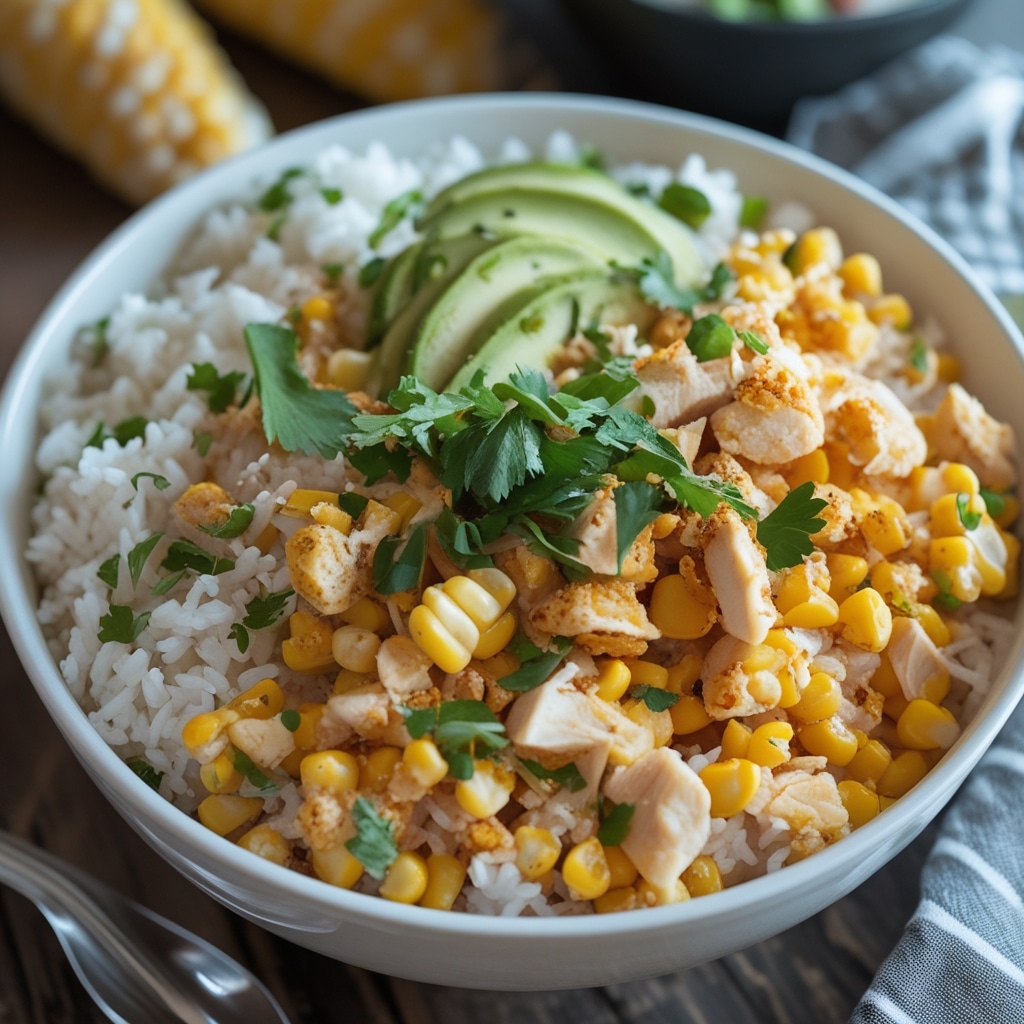 Street Corn Chicken Rice Bowl Recipe