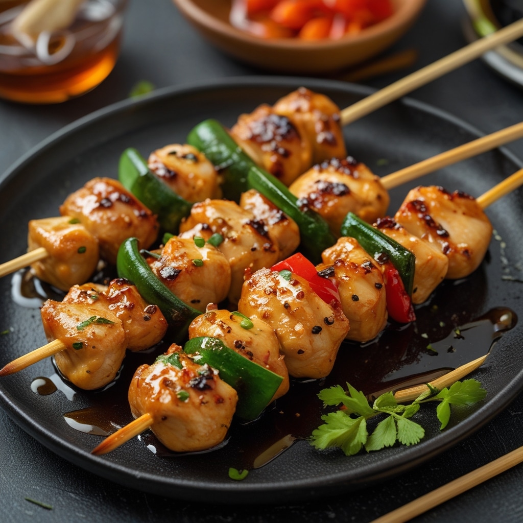 Honey Garlic Chicken Skewers