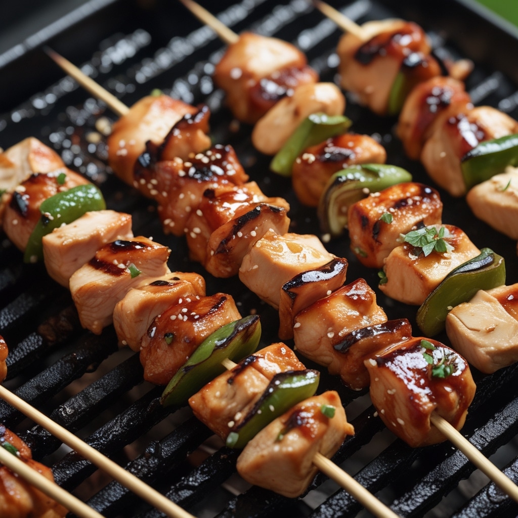 Grilled Teriyaki Chicken Kabobs