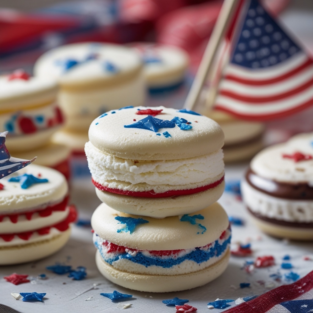 Patriotic Mini Ice Cream Sandwiches