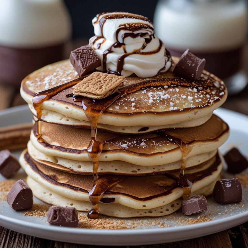 S'mores Pancakes: The Ultimate Breakfast 1 S'mores Pancakes: The Ultimate Breakfast