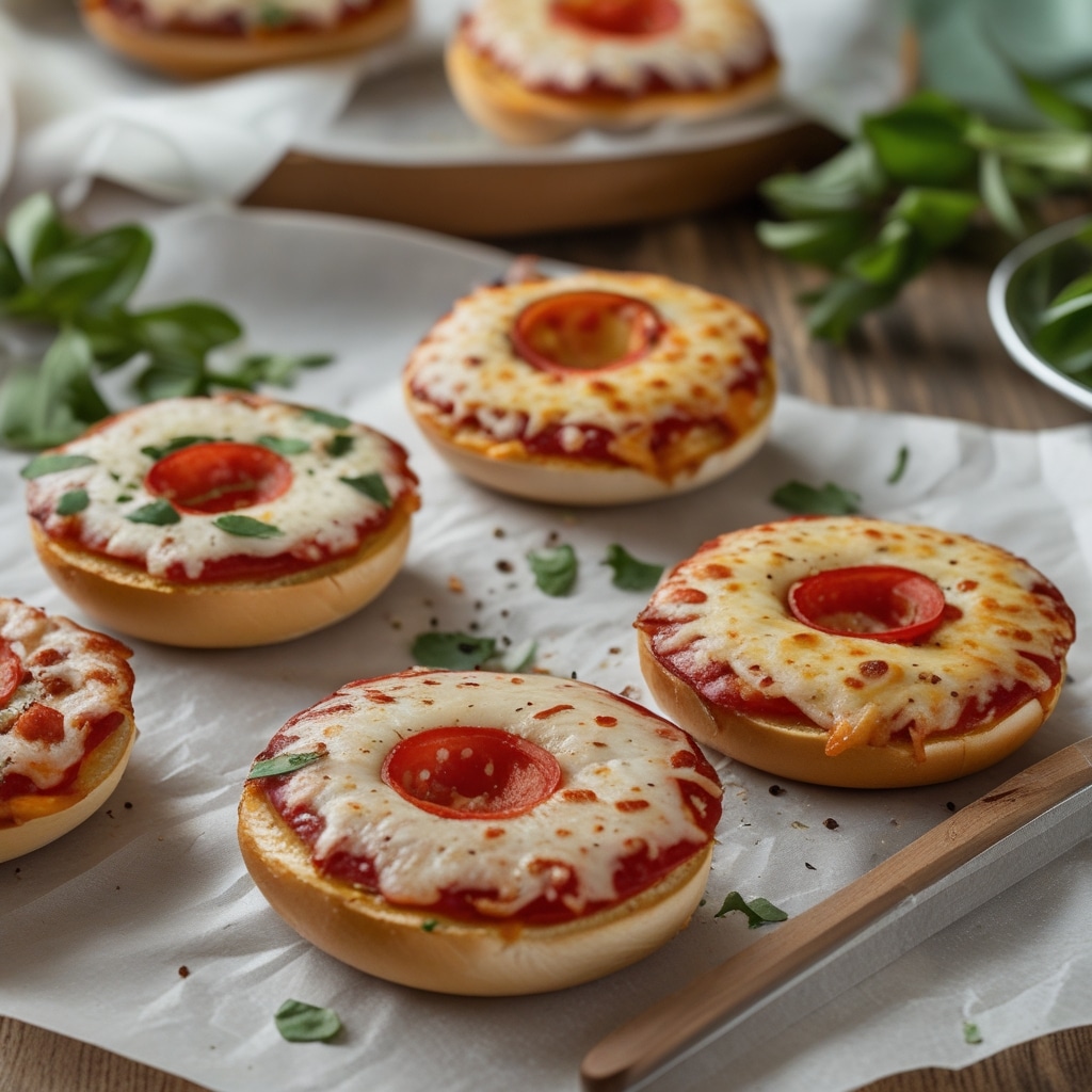 Mini Bagel Pizzas for Easy Lunches