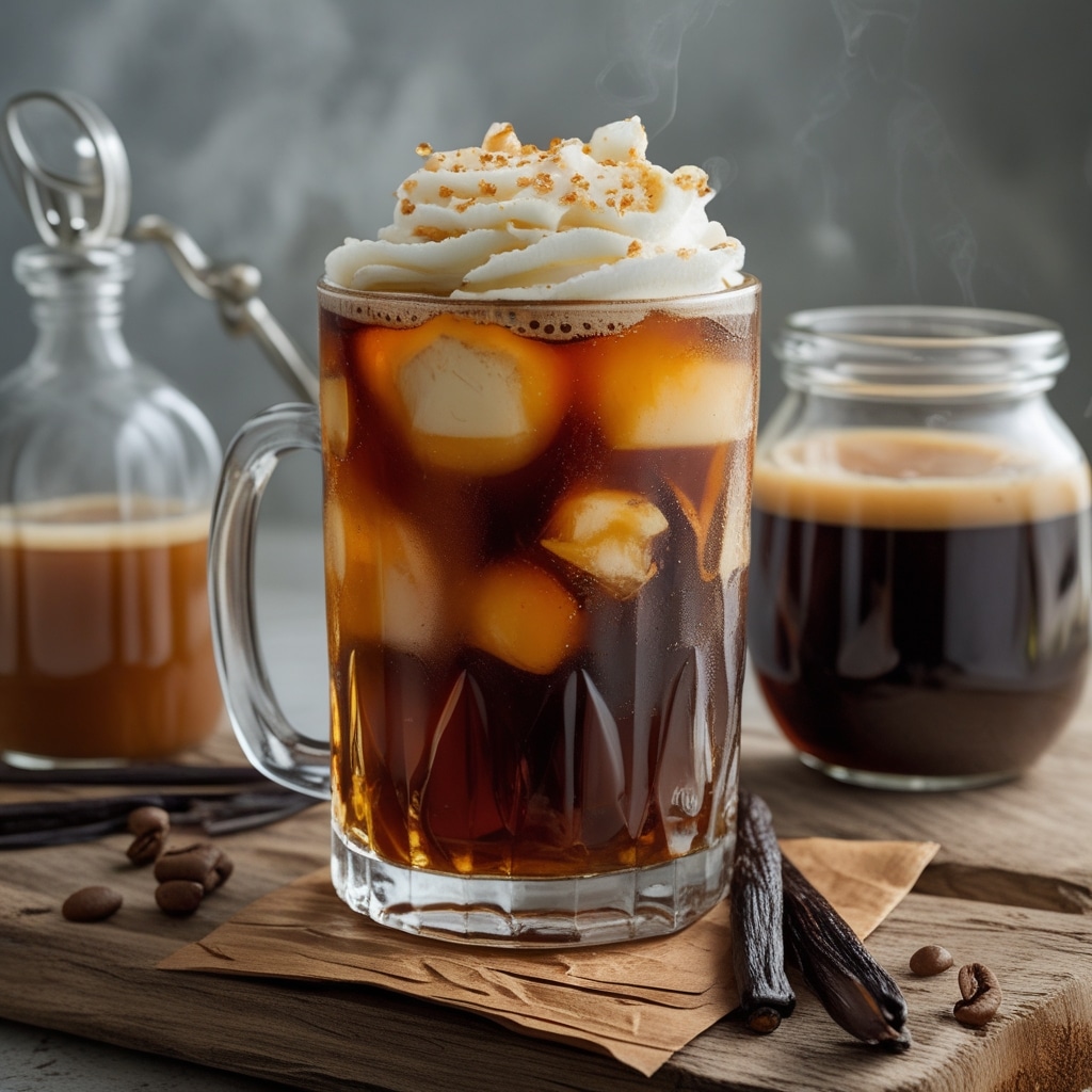 Cold Brew Coffee with Vanilla Bean Syrup