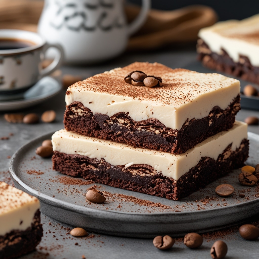 Gourmet Tiramisu Brownies with Espresso