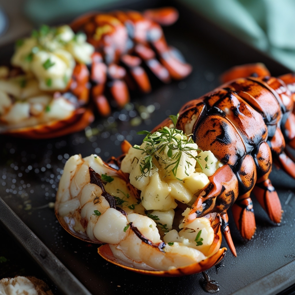 Grilled Garlic Butter Lobster Tails