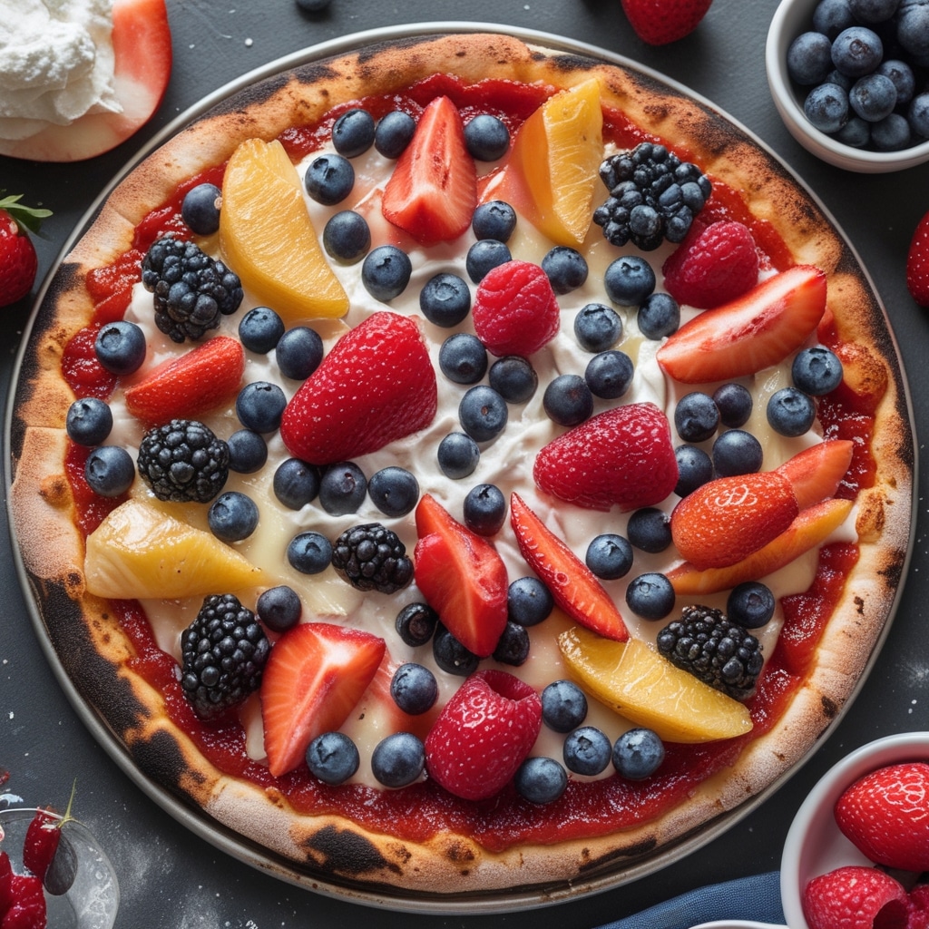 Fourth of July Flag Fruit Pizza
