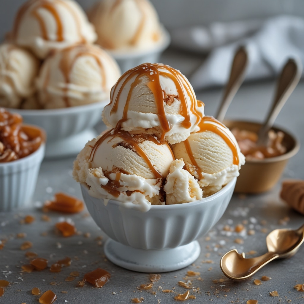 Salted Caramel Swirl Ice Cream 1 Salted Caramel Swirl Ice Cream