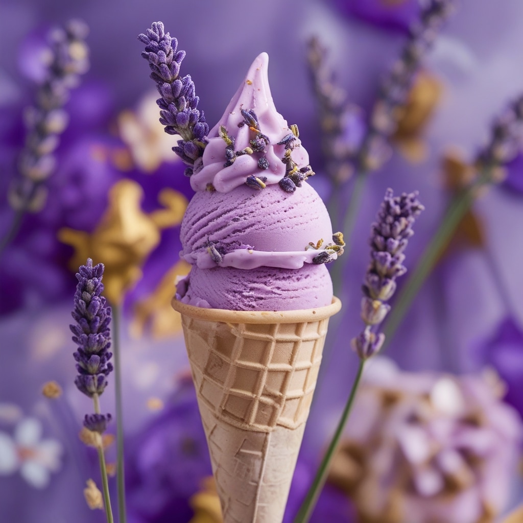 Lavender Honey Ice Cream 1 Lavender Honey Ice Cream