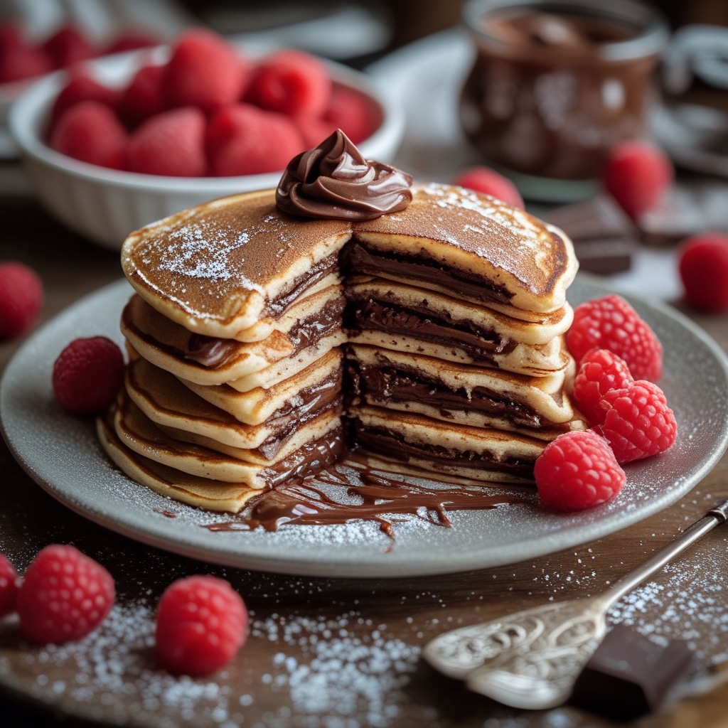 Nutella-Stuffed Pancakes for Chocolate Lovers